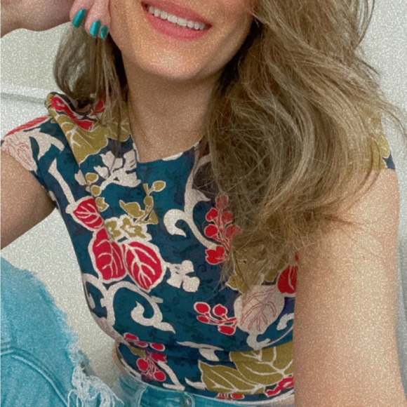 Printed floral crop top - Picture 1 of 3